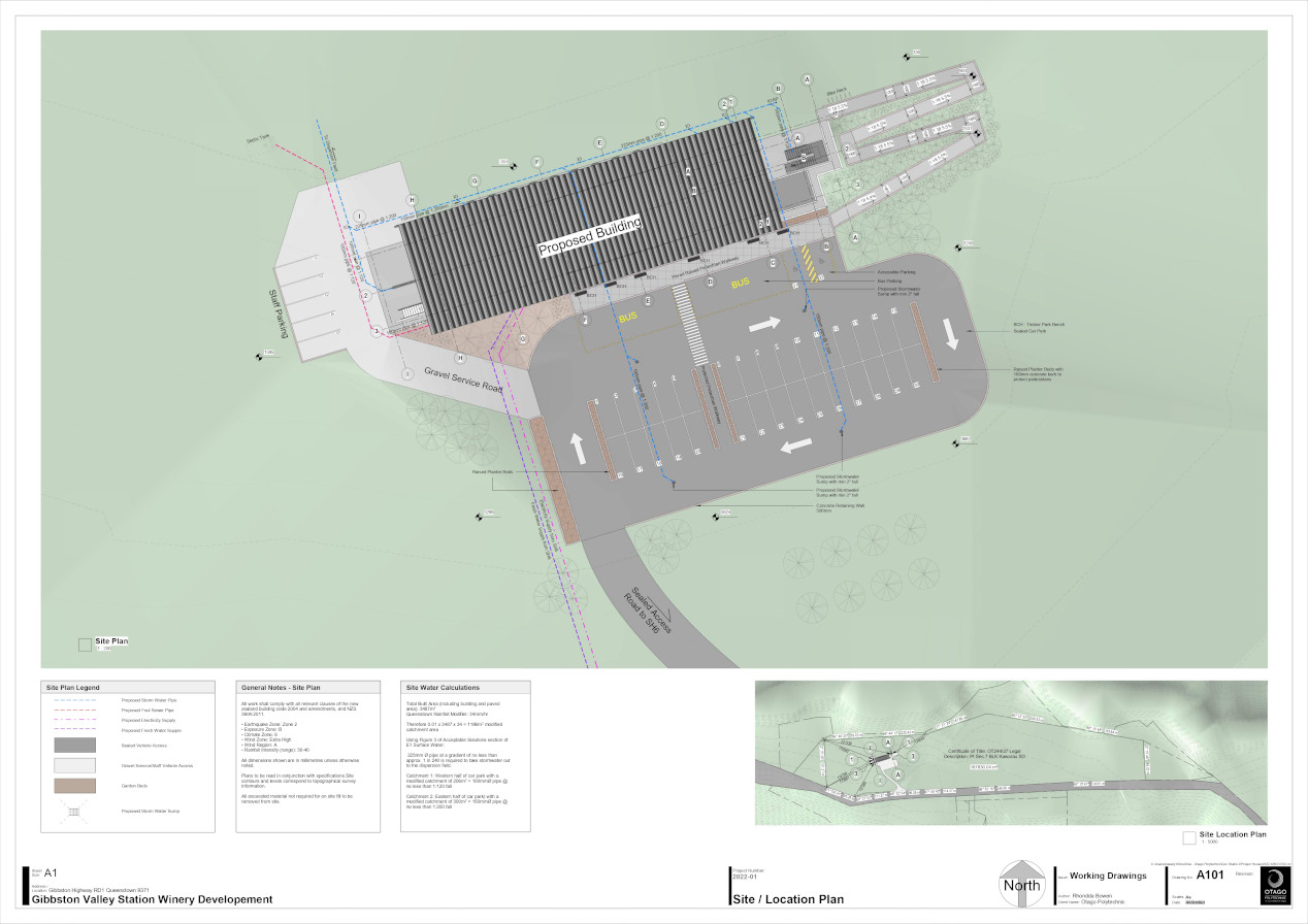 Gibbston Valley Winery plan and design