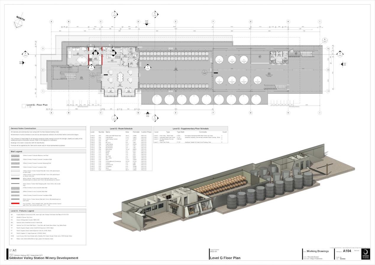 Gibbston Valley Winery plan and design