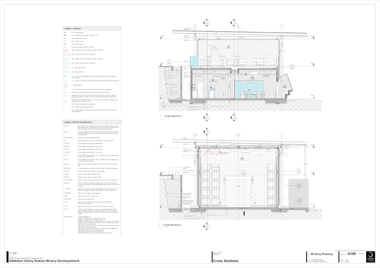 Gibbston Valley Winery plan and design